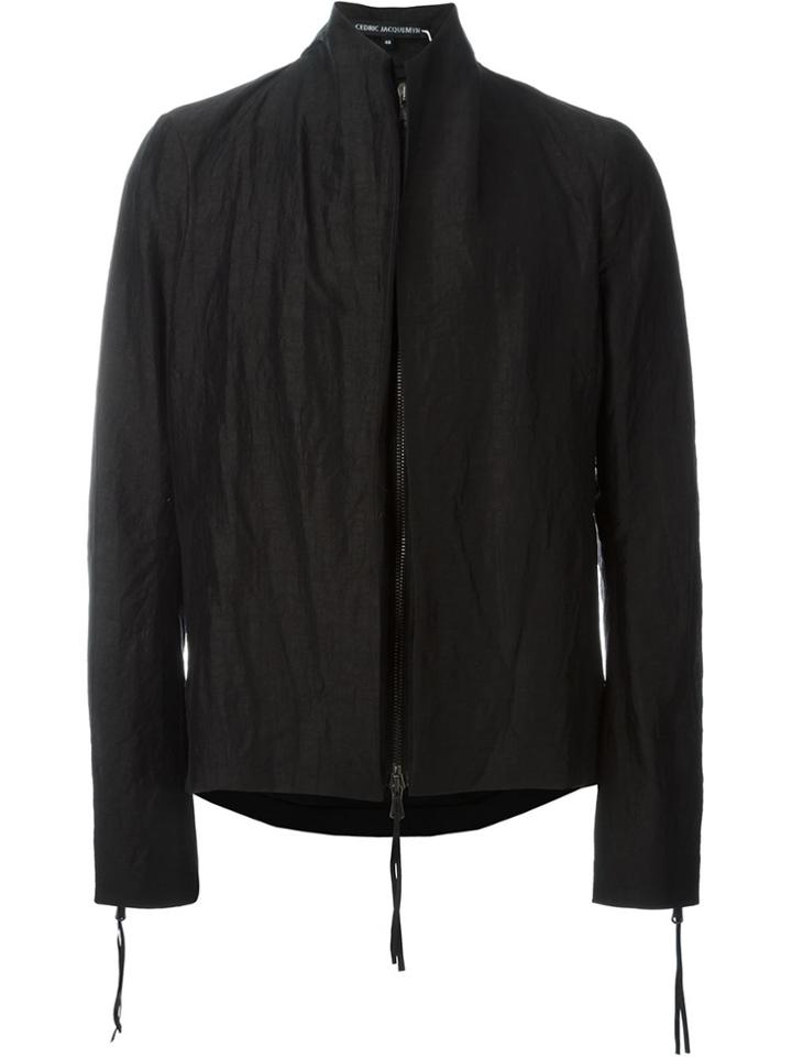 Cedric Jacquemyn Short Zipper Back Jacket - Black