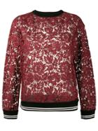 Valentino Lace Sweatshirt - Red