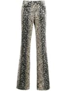 Giambattista Valli Snakeskin Effect Bootleg Trousers - Black