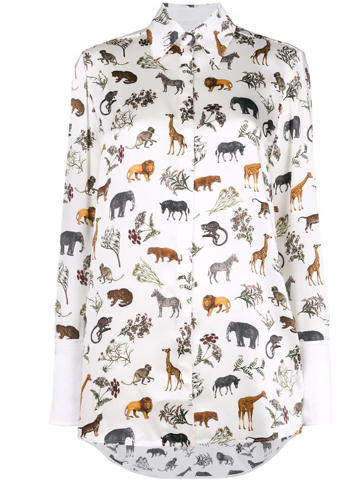 Victoria Victoria Beckham Safari Print Shirt - White