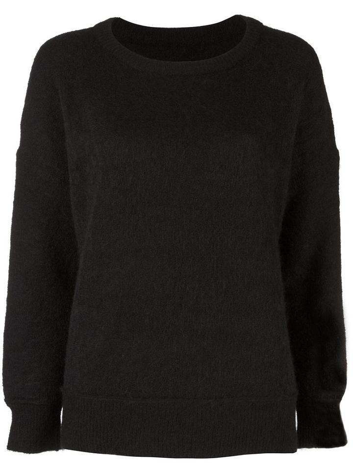 By Malene Birger Crew Neck Jumper, Women's, Size: Medium, Black, Polyamide/spandex/elastane/mohair/wool