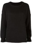 By Malene Birger Crew Neck Jumper, Women's, Size: Medium, Black, Polyamide/spandex/elastane/mohair/wool