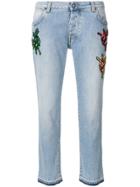 Gaelle Bonheur Bug Patch Straight Jeans - Blue