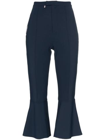 Rbn X Bjorn Borg Flared Mid-rise Cropped Trousers - Blue