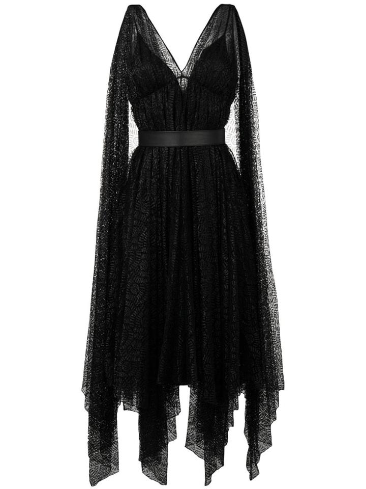 Moschino Open Back Ruffle Dress - Black