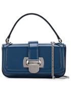 Santoni Foldover Top Clutch With An Optional Chain Strap