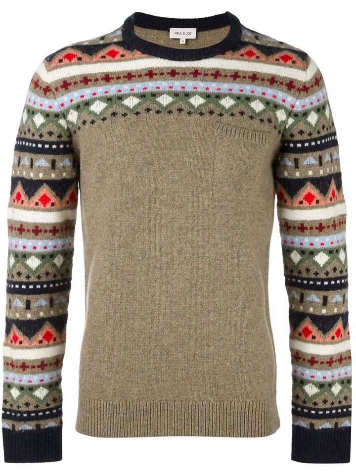 Paul & Joe Geometric Pattern Pullover