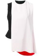 Haider Ackermann Asymmetric Pleated Panel Top - Pink & Purple