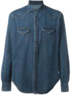 Eleventy Classic Denim Shirt, Men's, Size: M, Blue, Cotton