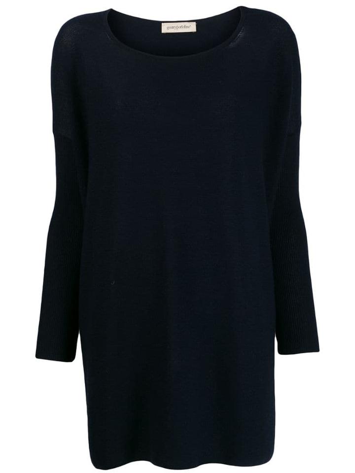 Gentry Portofino Oversized Cashmere Jumper - Blue
