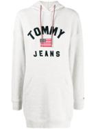 Tommy Jeans Embroidered Logo Hoodie Dress - Grey