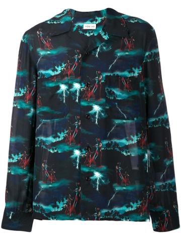 You As Hawaiian Print Shirt - Blue