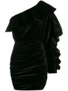 Redemption Ruffle Trimmed One Shoulder Dress - Black