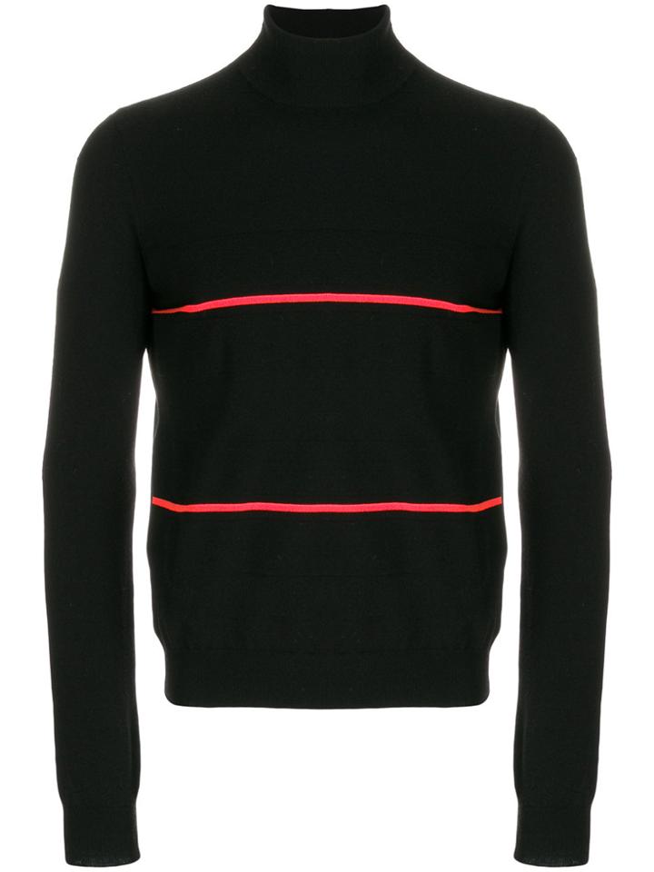 Plys Stripe Detail Sweater - Black