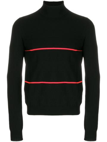 Plys Stripe Detail Sweater - Black