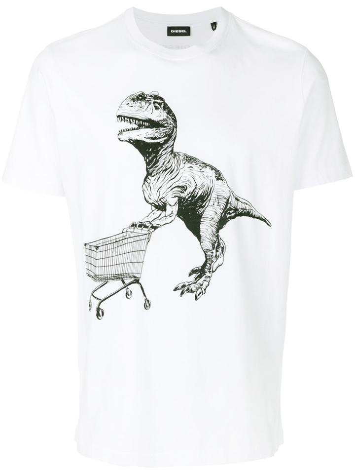 Diesel T-rex Print T-shirt - White
