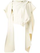 A.w.a.k.e. Draped Oversized Blouse - Neutrals