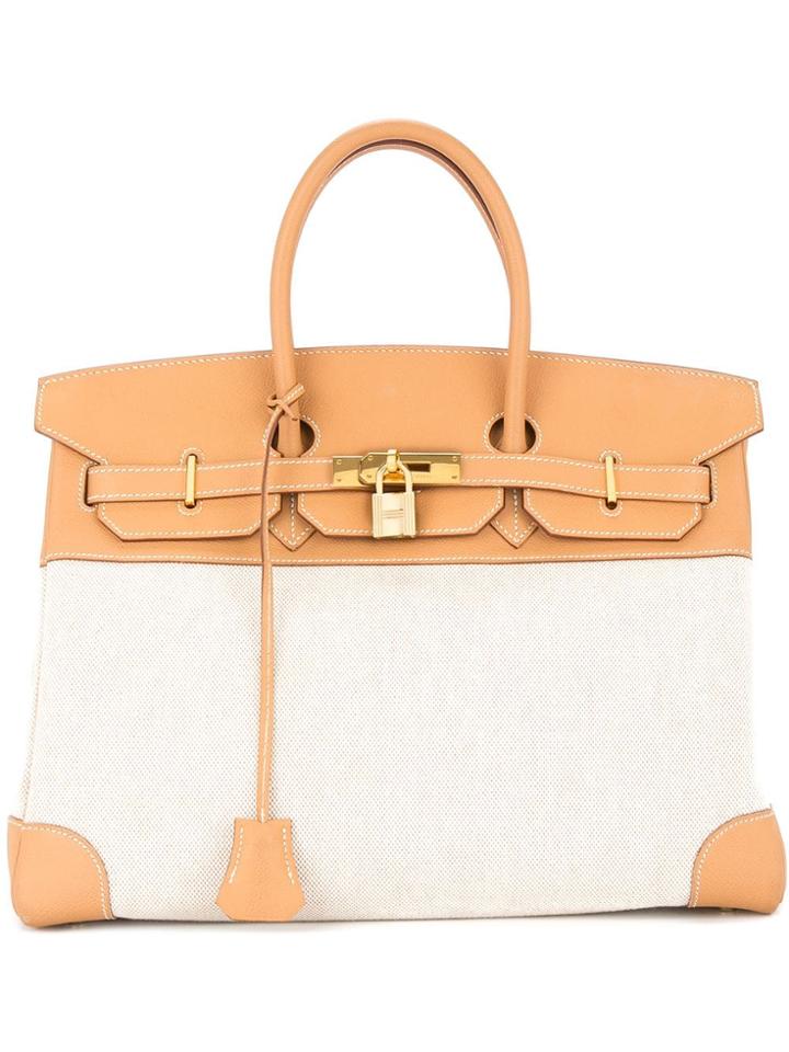 Hermès Vintage Birkin 35 Toile H Epsom Bag - Brown