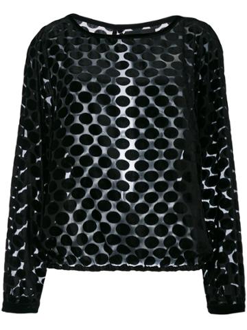 Iil7 Sheer Polka Dot Blouse - Black