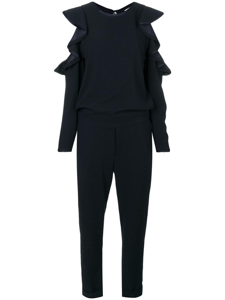 P.a.r.o.s.h. Cut-out Sleeve Playsuit - Blue
