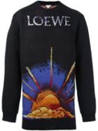 Loewe Sunrise Intarsia Jumper, Men's, Size: Medium, Black, Polyamide/polyester/mohair/virgin Wool