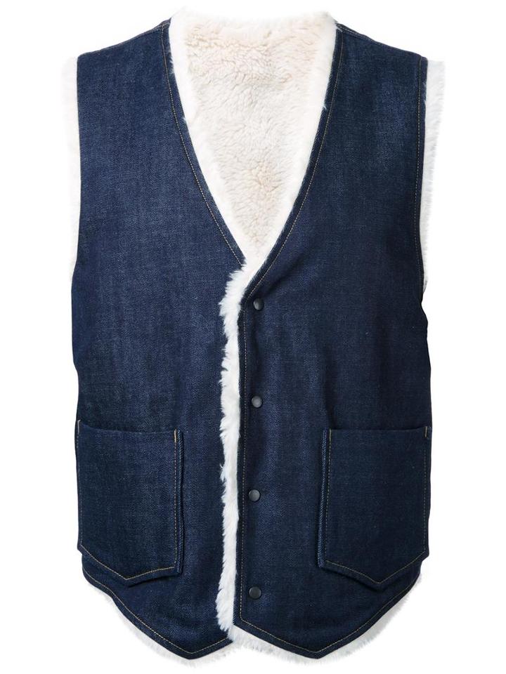 Unused 'reversible 12oz Denim' Waistcoat, Men's, Size: 1, Blue, Cotton