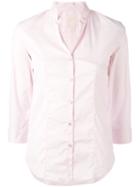 Xacus - Mandarin Neck Shirt - Women - Cotton/nylon/spandex/elastane - 48, Pink/purple, Cotton/nylon/spandex/elastane