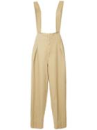 Bassike Oversize Pleat Dungarees - Brown