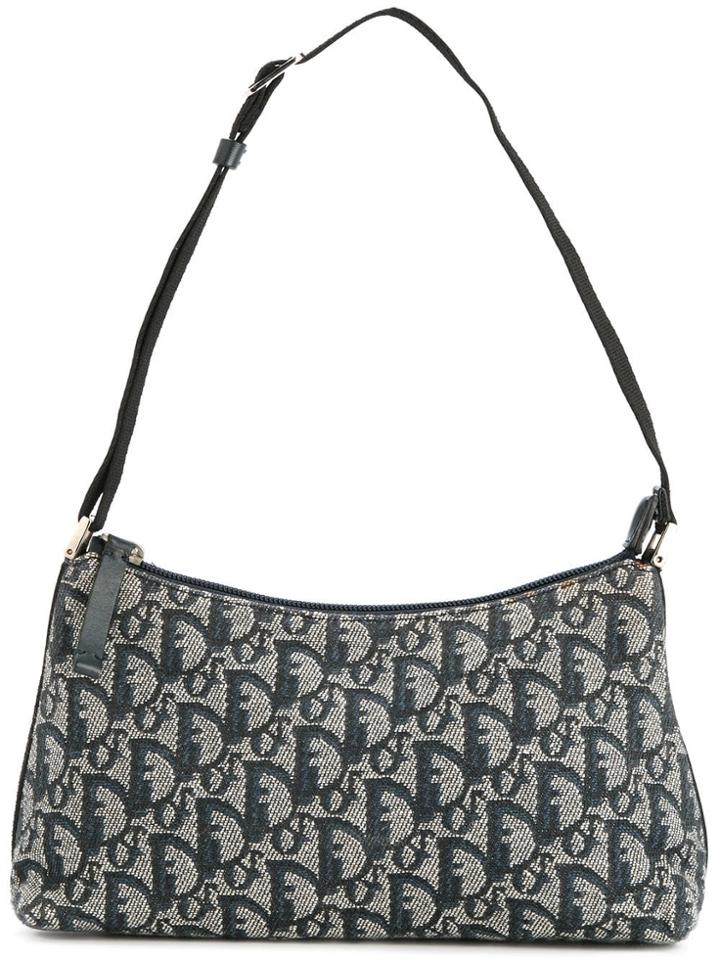 Christian Dior Vintage Trotter Shoulder Bag - Blue