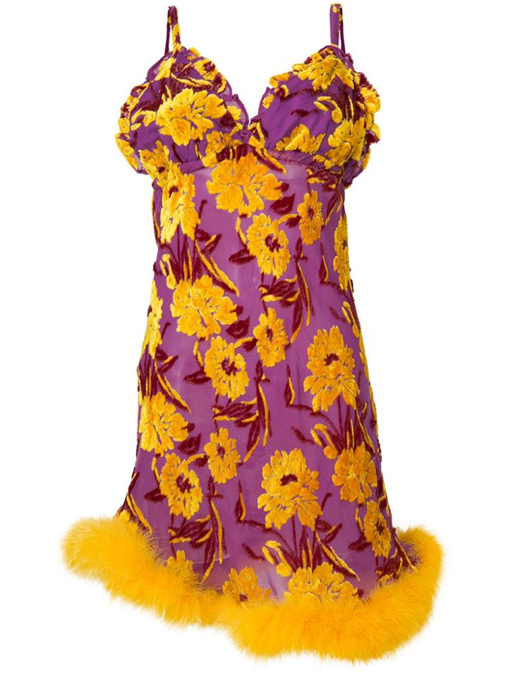 Daizy Shely Floral Motif Dress - Pink & Purple