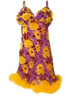 Daizy Shely Floral Motif Dress - Pink & Purple