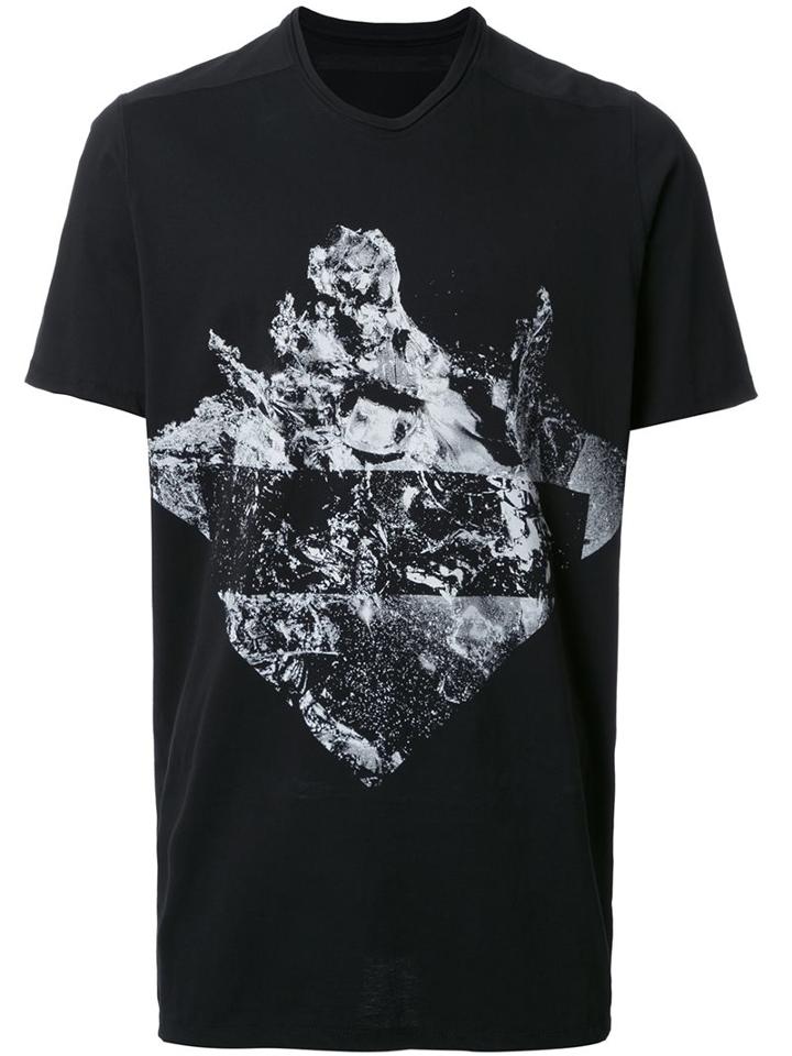 Nil0s Water Print T-shirt, Men's, Size: I, Black, Cotton