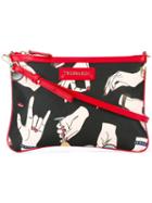Trussardi Printed Shoulder Bag, Women's, Black