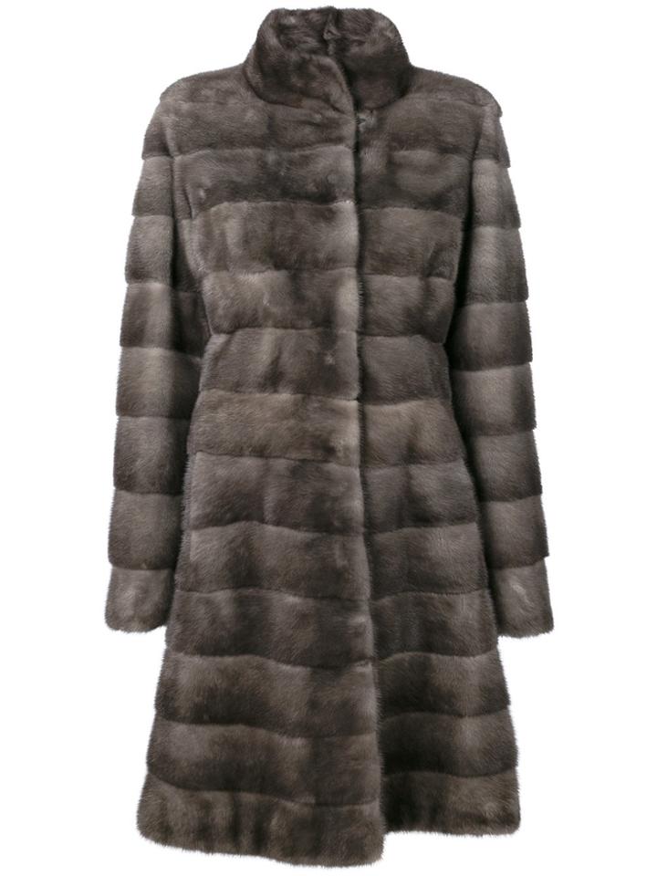 Liska Valencia Fur Coat - Grey