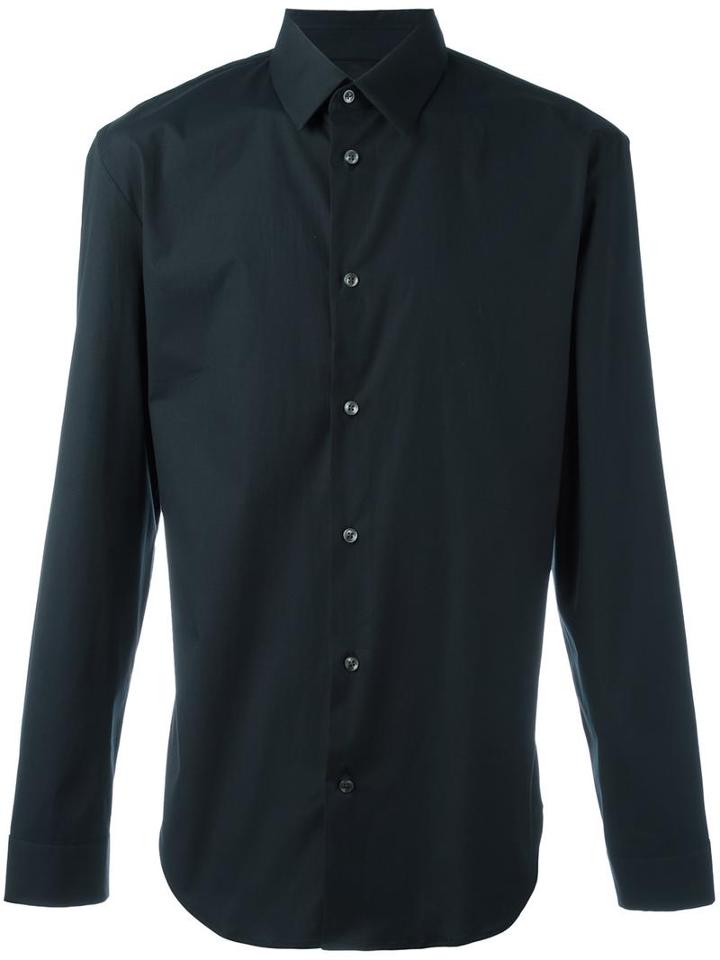 Maison Margiela Classic Long Sleeve Shirt, Men's, Size: 39, Black, Cotton/spandex/elastane