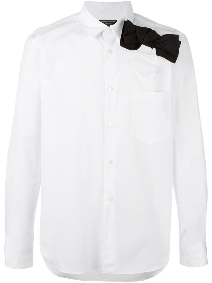 Comme Des Garçons Homme Plus Bow-tie Shirt, Men's, Size: Medium, White, Cotton/cupro