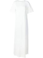 Nicopanda Panelled Maxi T-shirt Dress, Women's, Size: M, White, Cupro