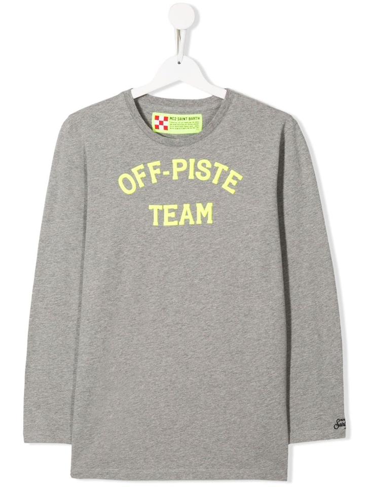 Mc2 Saint Barth Kids Off-piste Team Longsleeved T-shirt - Grey