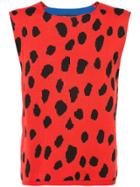 Comme Des Garçons Homme Plus Dot Print Knitted Top - Red