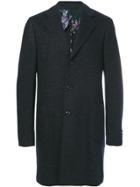 Etro Patch Pockets Midi Coat - Blue