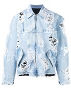 Unravel Project Destroyed Denim Jacket - Blue