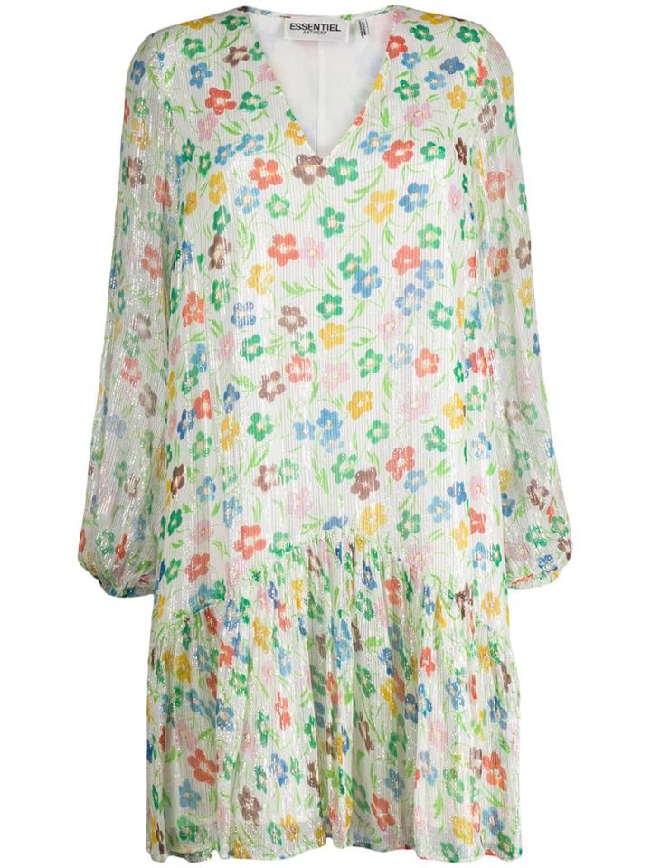 Essentiel Antwerp Serci Floral Print Dress - Neutrals