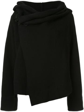 Y's Cowl Neck Cape - Black