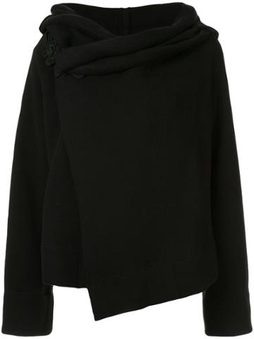 Y's Cowl Neck Cape - Black