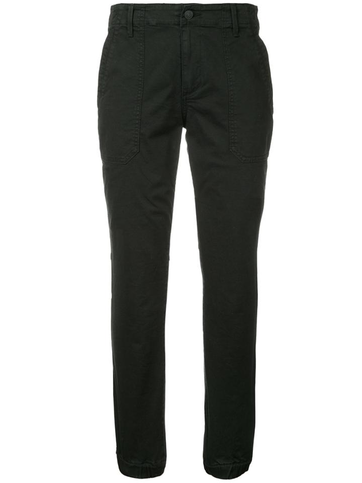 Vince Tapered Cropped Trousers - Black