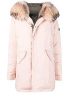 Mr & Mrs Italy Fur-trimmed Parka Coat - Pink