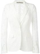 Ermanno Scervino Lace Blazer, Women's, Size: 40, White, Cotton/polyamide/viscose