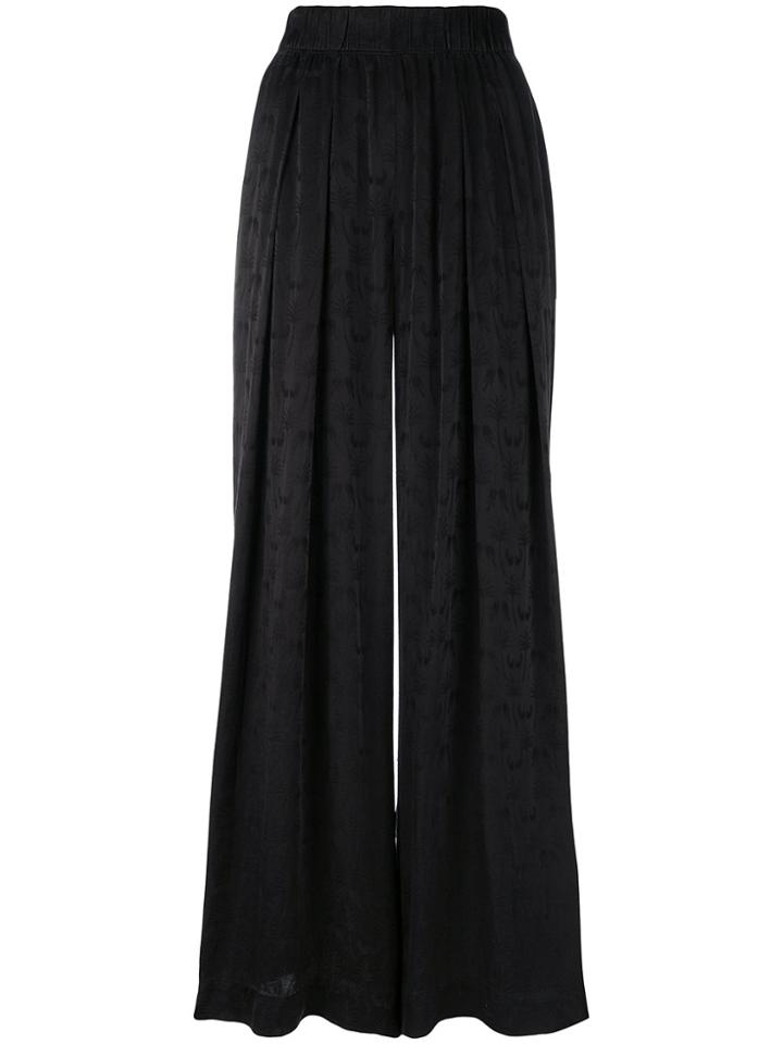 Raquel Allegra Wide Leg Trousers - Black