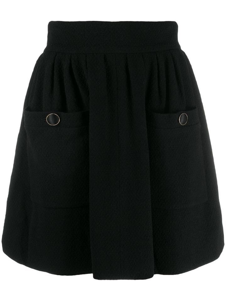 Chanel Vintage 1990's A-line Mini Skirt - Black