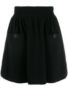 Chanel Vintage 1990's A-line Mini Skirt - Black